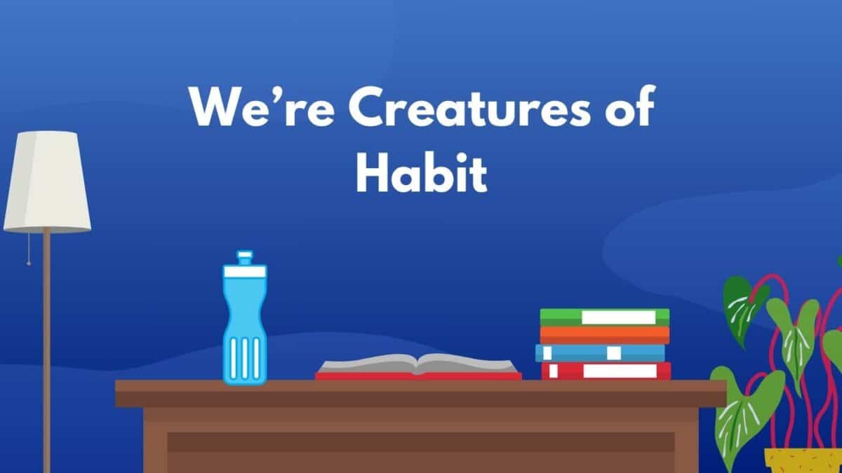 Creatures of habit.